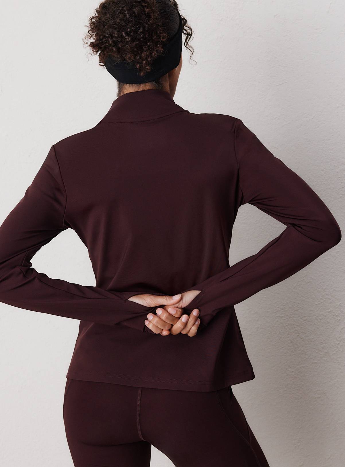 REAKTIV Dark Red Long Sleeve Funnel Neck Zip Through Jacket XXL - Image 4